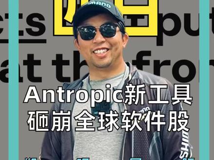 Antropic新工具 砸崩全球软件股#ai 代理#大模型#美股