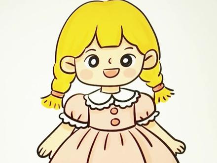 小女孩简笔画#简笔画#画画教程#学画画#人物简笔画