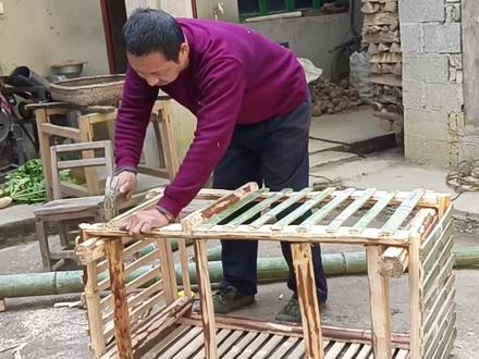 #黄石一个点石成金的地方 制作一个竹鸡笼