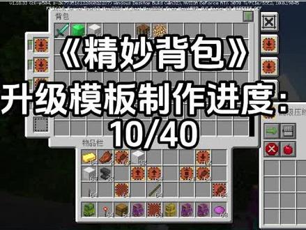《精妙背包》做好10个升级模板啦!#我的世界