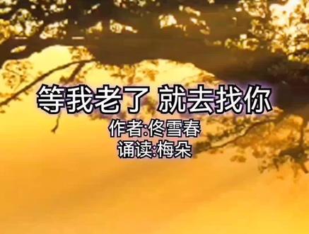 #创作灵感 #梅朵读书 #情感 #最简单的幸福就是陪伴 等我老了就去找你 文案来自@素•诉🎙 #爱情