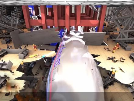 世贸中心双子塔为何垂直向下垮塌?#3d动画 #科学科普 #建筑工程