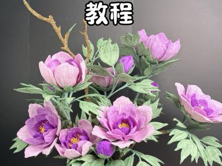 扭扭棒仿真渐变牡丹花教程 教程有点长 先点赞再收藏#亲子手工 #手工花制作 #手工作品分享 #我的手工花艺作品