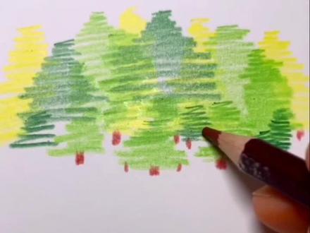 随便画,一片森林,你学会了吗?#简笔画 @抖音小助手