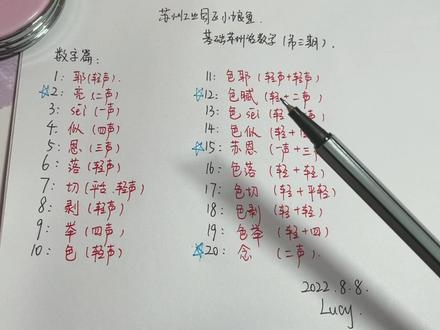 基础苏州话教学第三期,
数字(1-20)
#苏州话教学 #苏州人