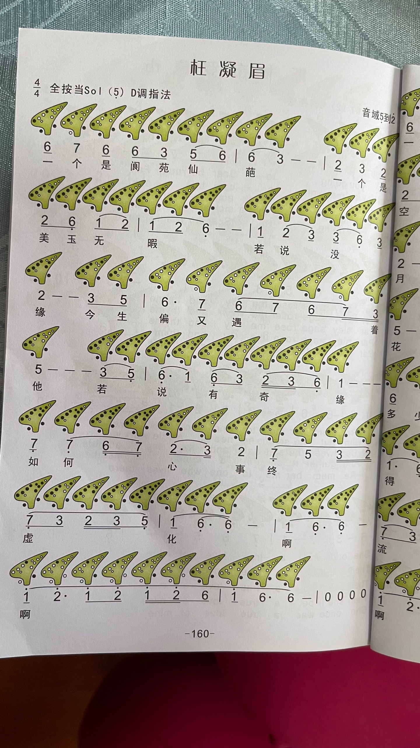 陶笛乐器入门:#陶笛入门曲 枉凝眉陶笛谱