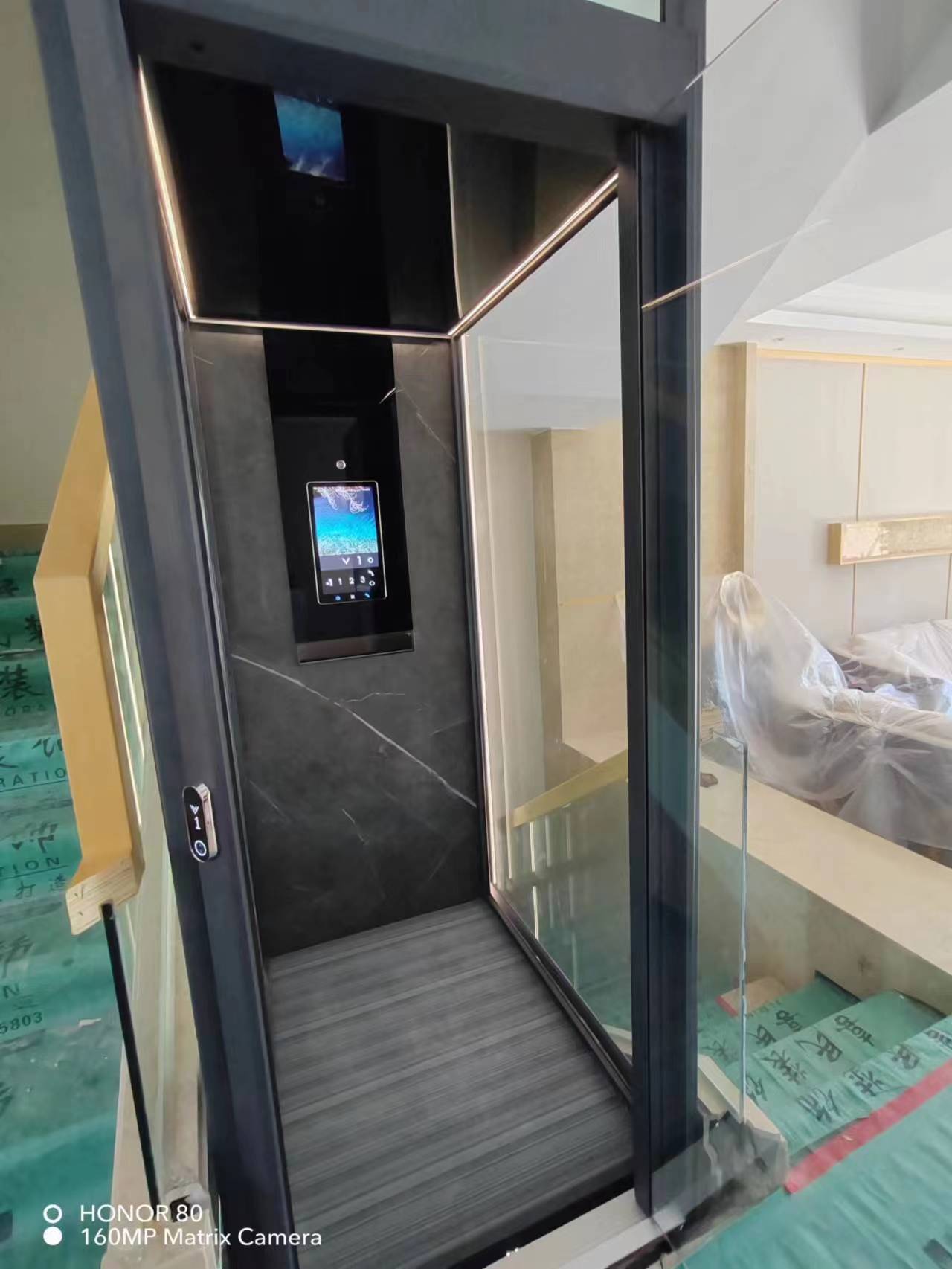 图文11平台轿厢,净深110032甘纳gainoo平台电梯 乌兹别克斯坦样机完美