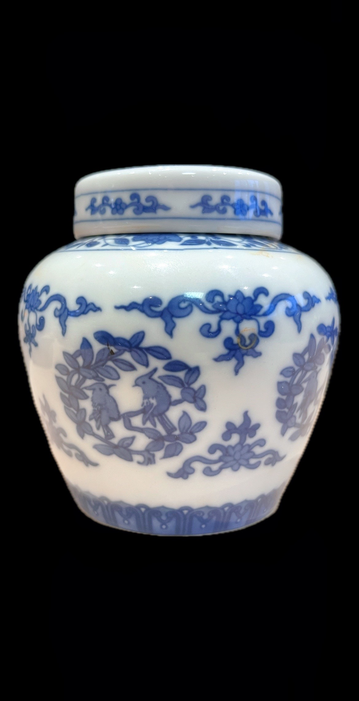 历山之下:大明成化青花花鸟纹天字罐#青花瓷 #官窑 #精品