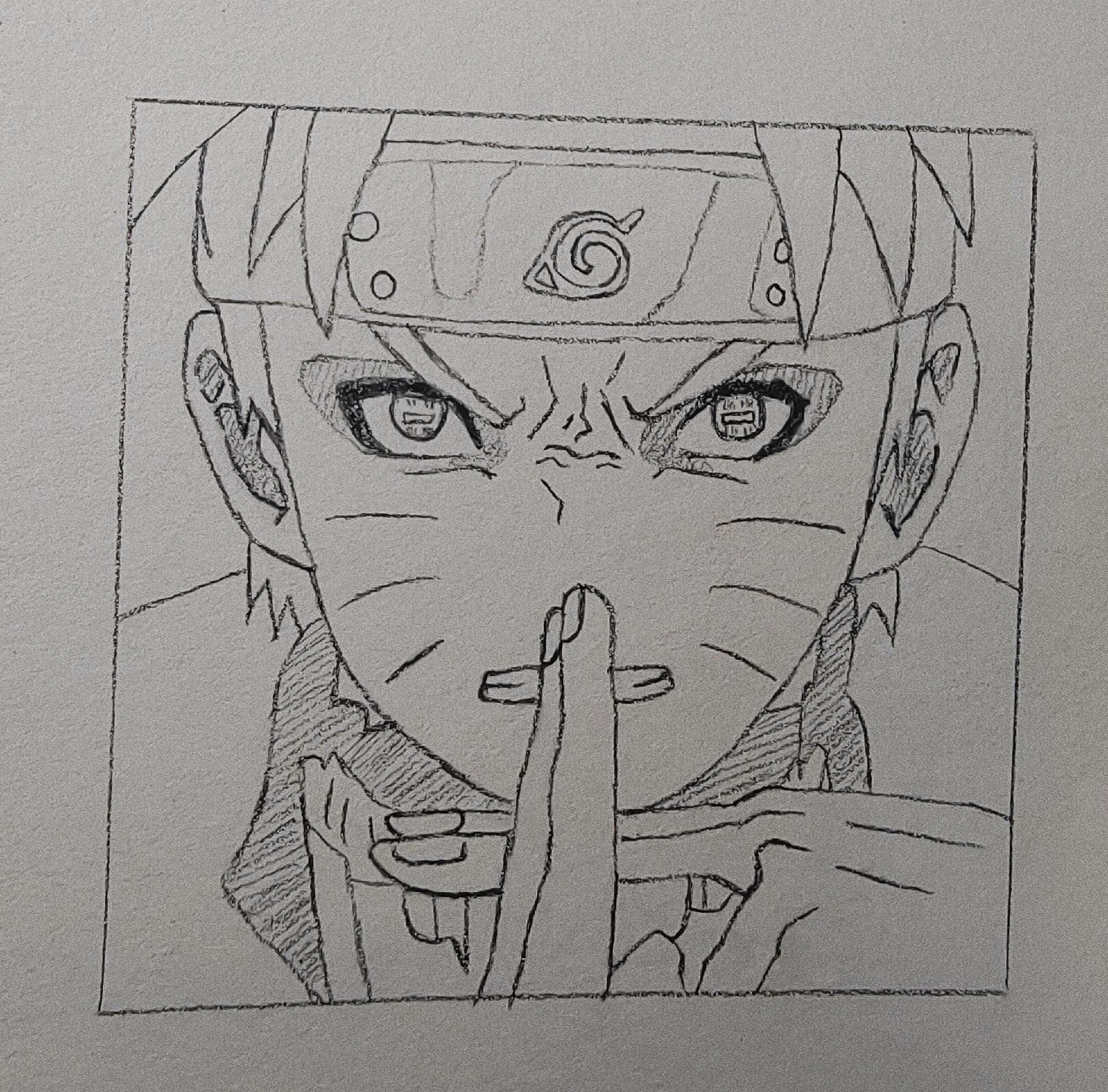 火影忍者 #鸣人 #手绘 #鸣人仙人模式 #漩涡鸣人