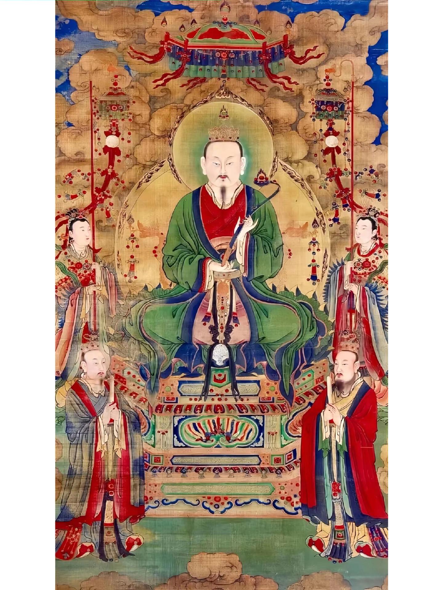 上清灵宝天尊,全称上清高圣太上玉宸元皇大道君,居玄都七宝紫微宫,禹