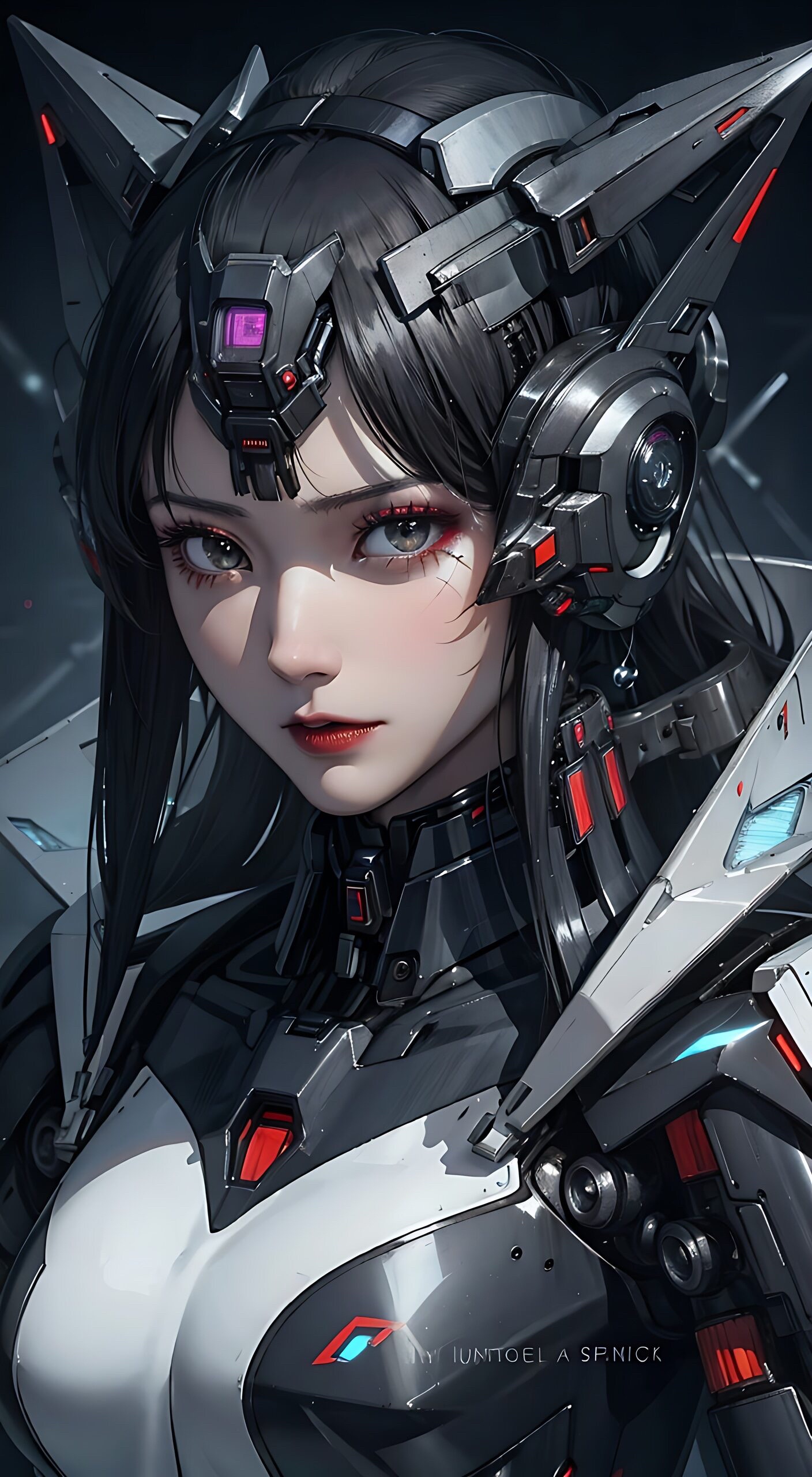 机甲和少女的双重冲击,源于ai绘画 #ai绘画 #二次元ai绘画 #机甲少女