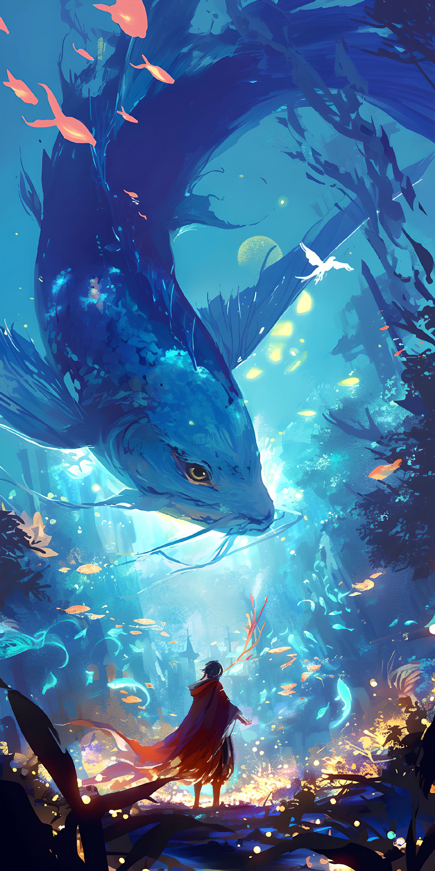 《山海经》:邽山,蒙水出焉,南流注于洋水,其中多黄贝;蠃鱼,鱼身而鸟翼