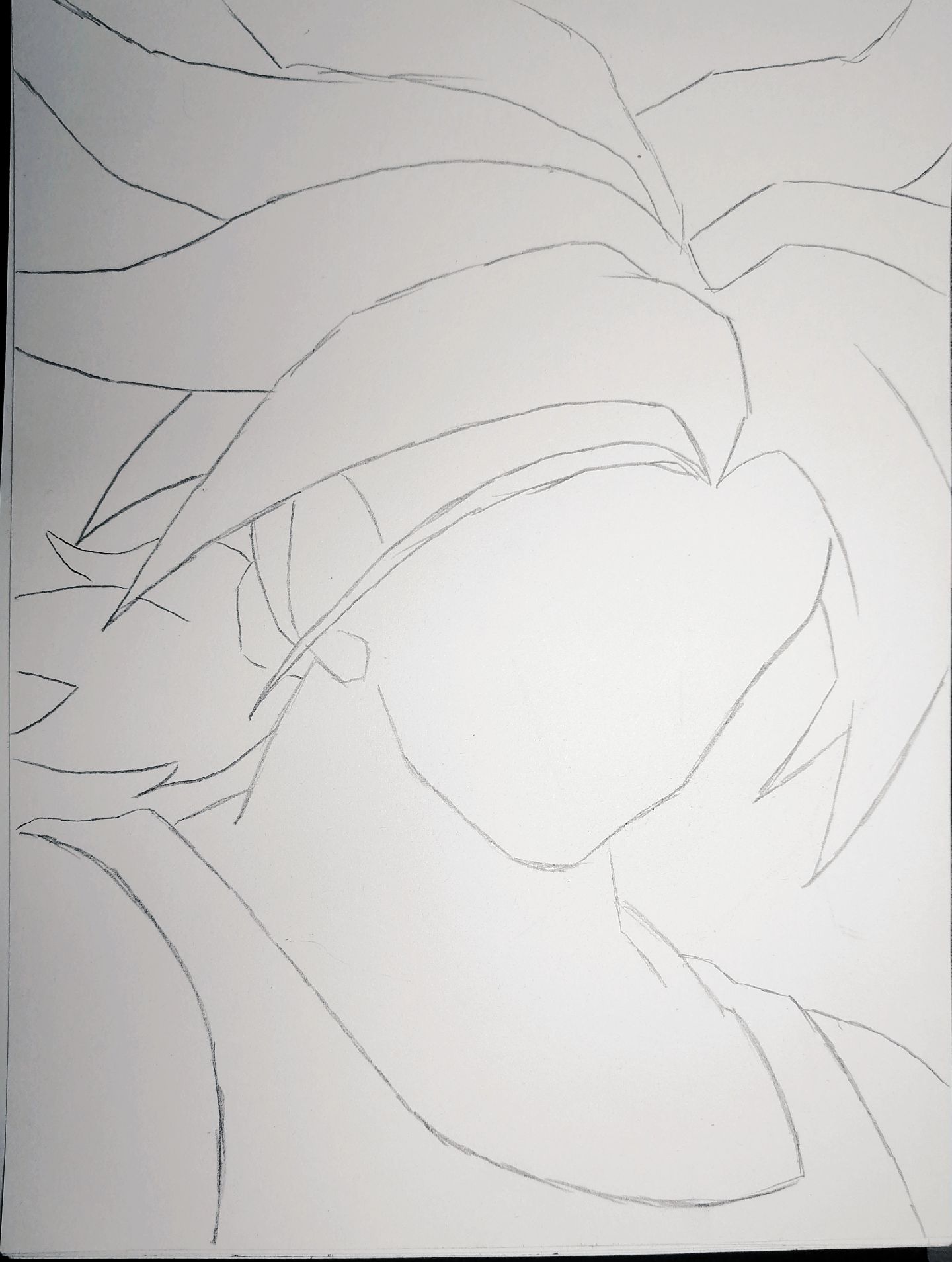 覃皓:唯一不浪的赛亚人#龙珠 #未来特兰克斯#临摹#超级赛亚人 #手绘