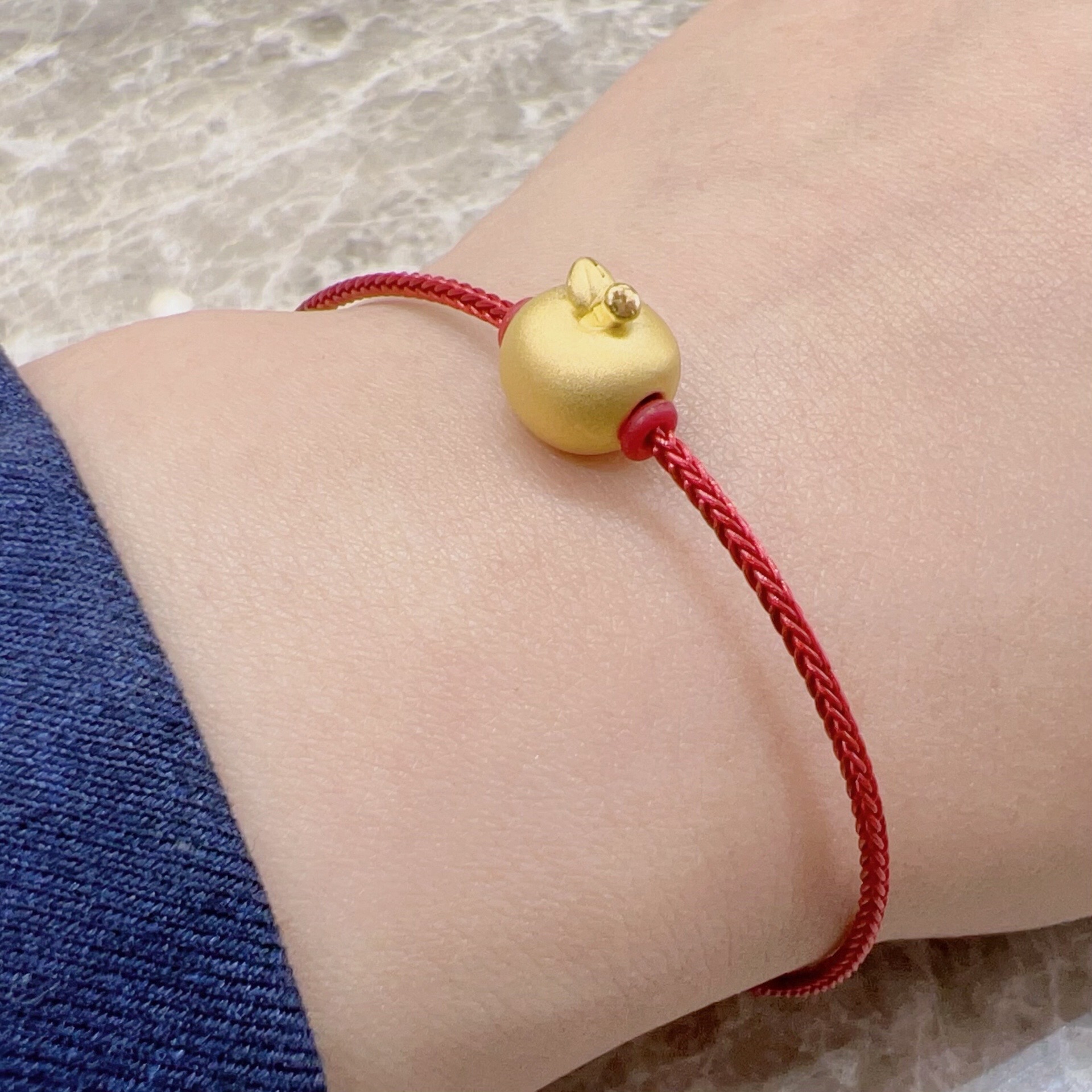 沙井天虹老凤祥:足金苹果手绳,平平安安,秒杀价99992 #纯手工编绳