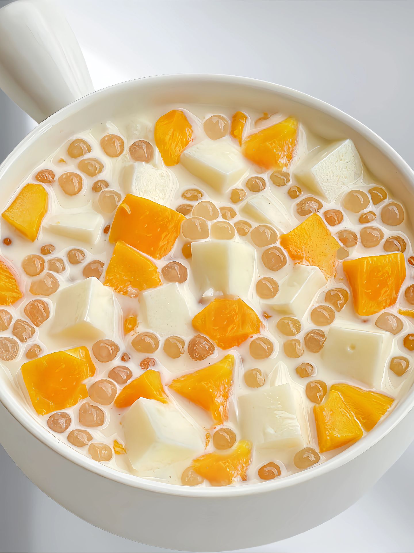 美味甜甜圈660106:#图文计划来了 芒果奶冻西米露,奶冻入口顺滑
