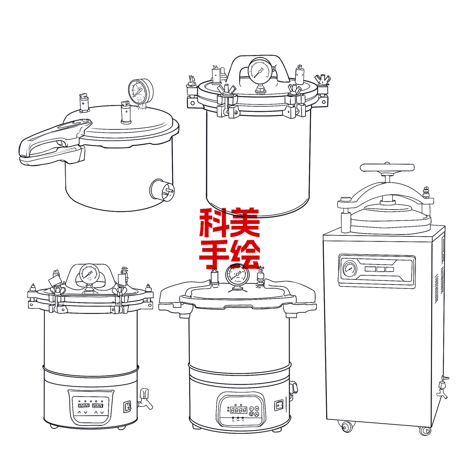高压灭菌锅:玻璃器皿的杀菌  8l铝锅高压灭菌锅 18l不锈钢高压灭菌锅