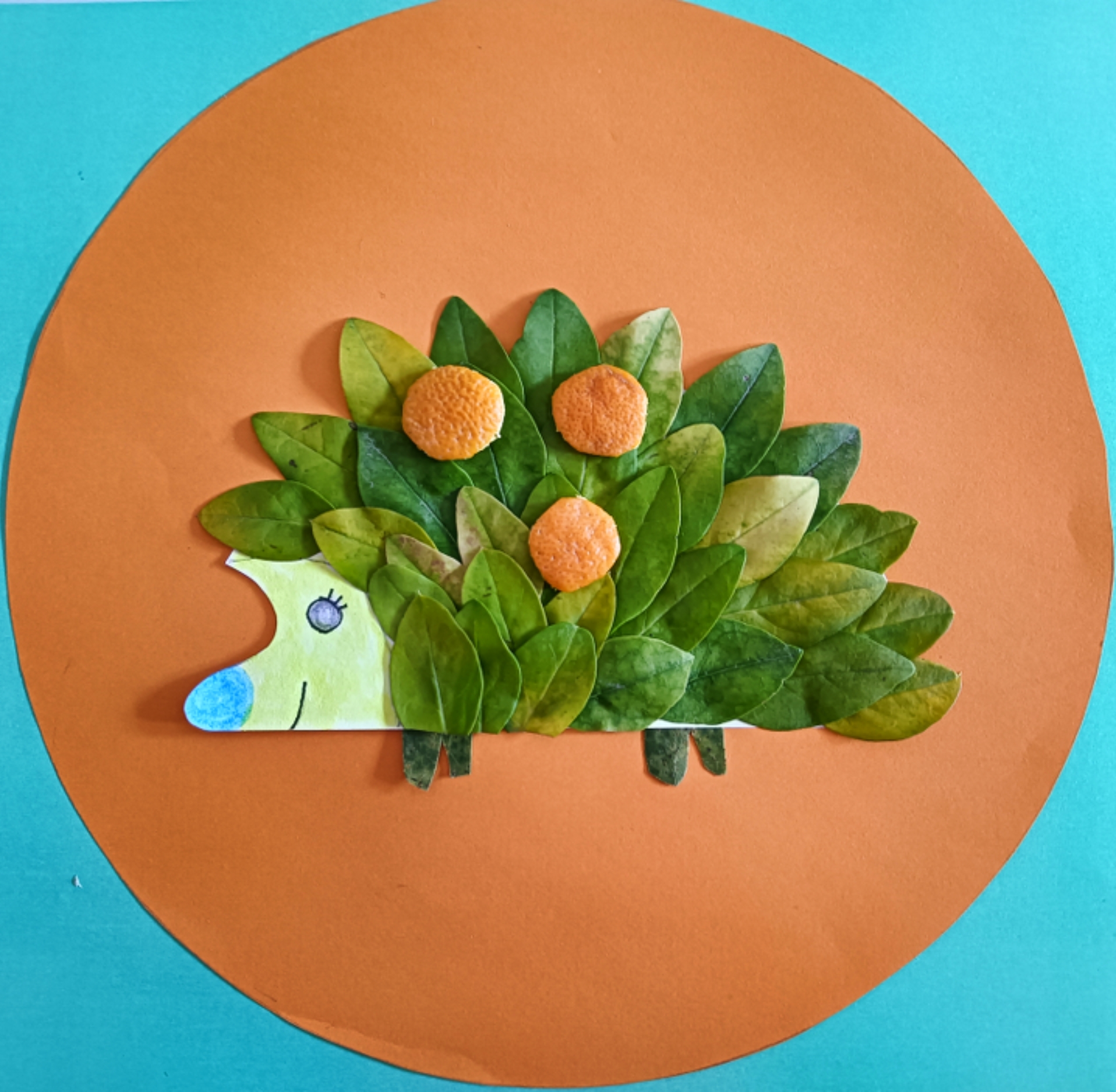 怡然:@#儿童手工画#亲子手工#树叶贴画#简单易学美术#开动脑筋@伴随者