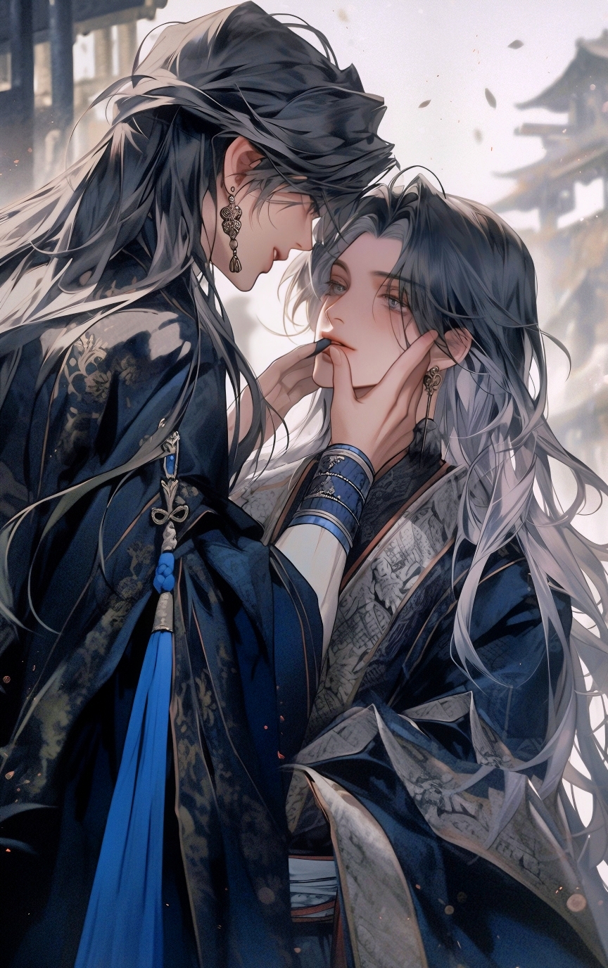 旅游途中的库存 #midjourney #双男主 #古风 #漫画 #国风