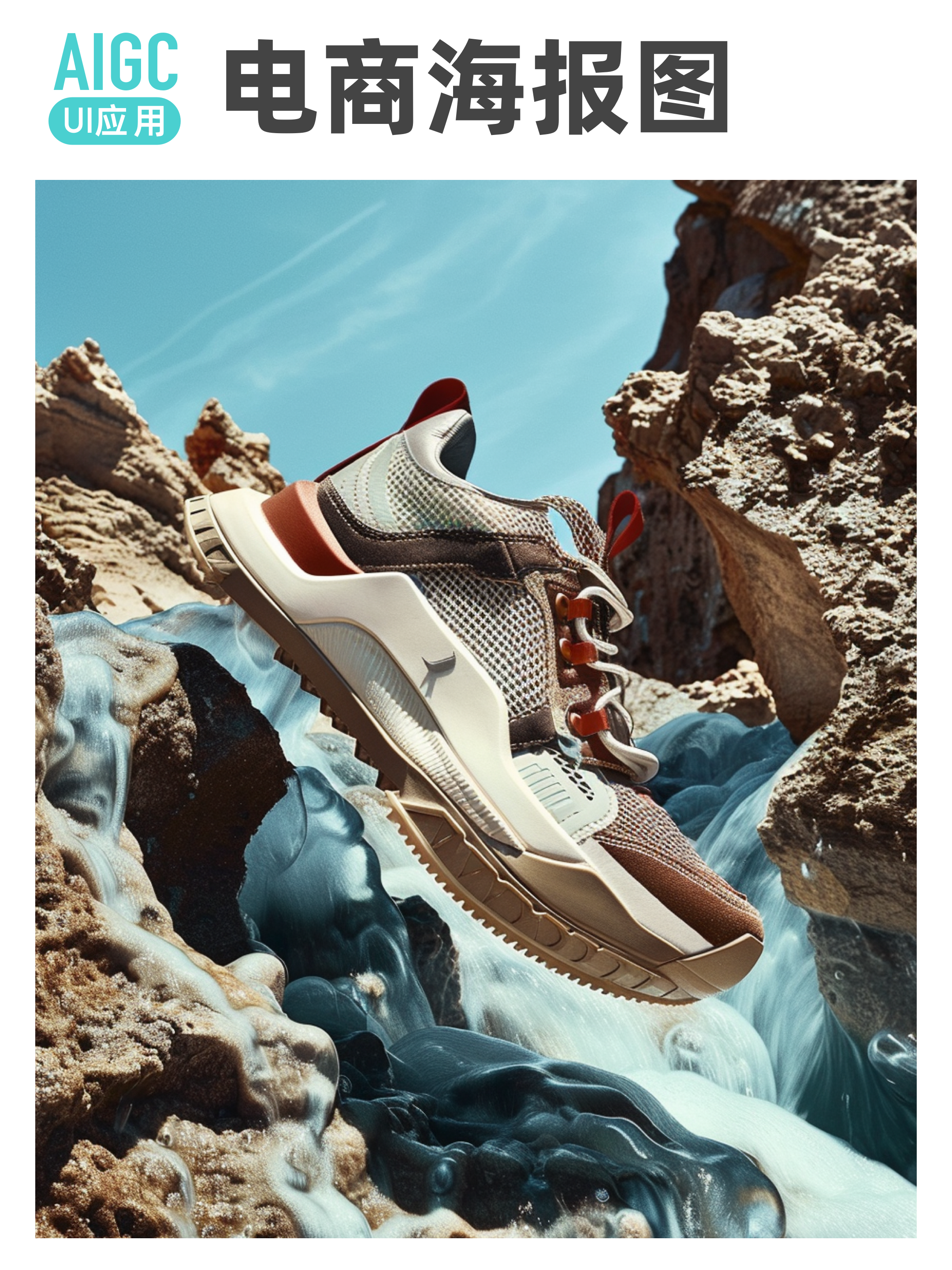 自说自画:电商海报设计-户外运动鞋.