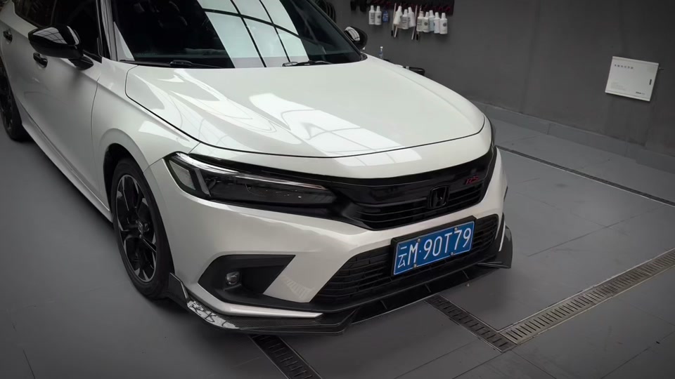 本田思域悬浮黑顶, 黑白配真帅#11代思域 #瑞丽极致贴膜工作室