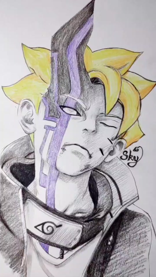 长大的博人怎么画_长大的博人亲佐良娜