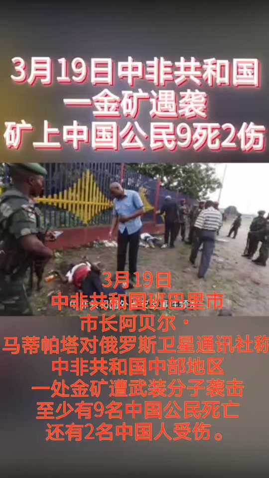 中非共和国一金矿遇袭致中国公民9死- 抖音