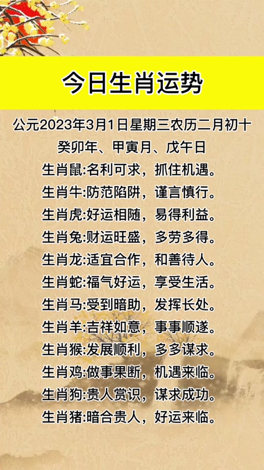 3月1号生肖运势2025(2021年12生肖3月1日财运)