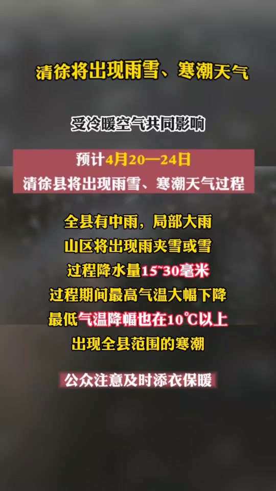 太原市清徐县天气在线