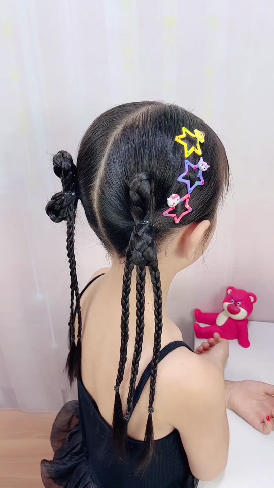 燕子儿童编发的抖音 - 抖音