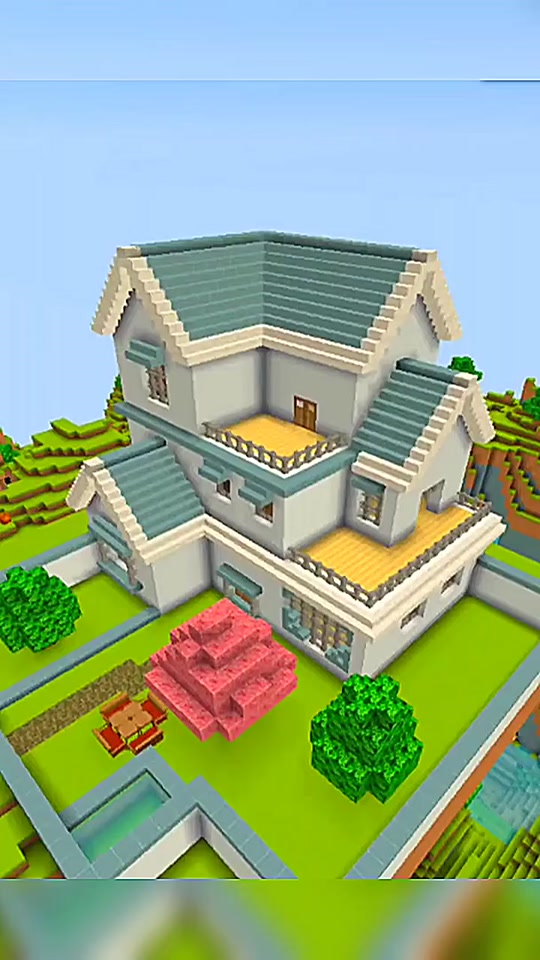 迷你世界生存海景房教程2024 - 抖音