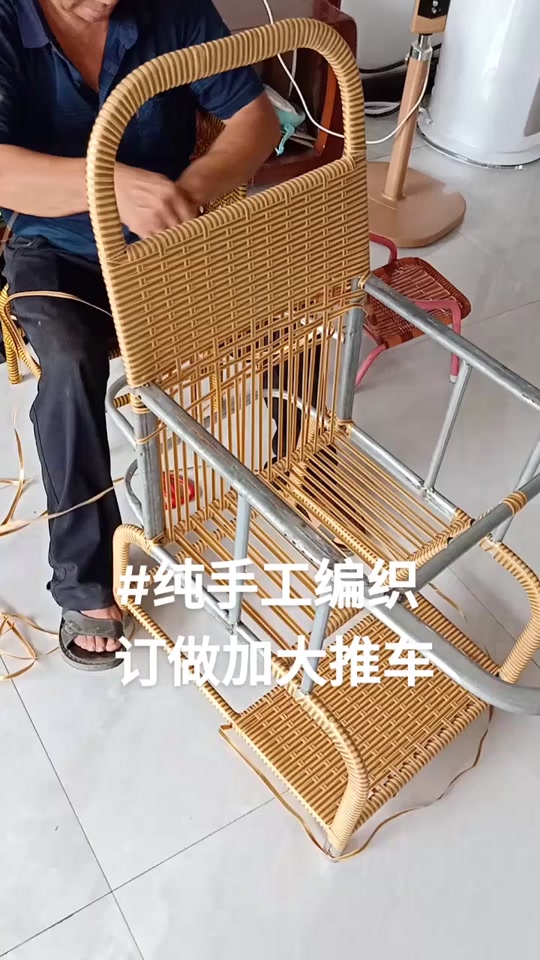 藤编婴儿车编织步骤