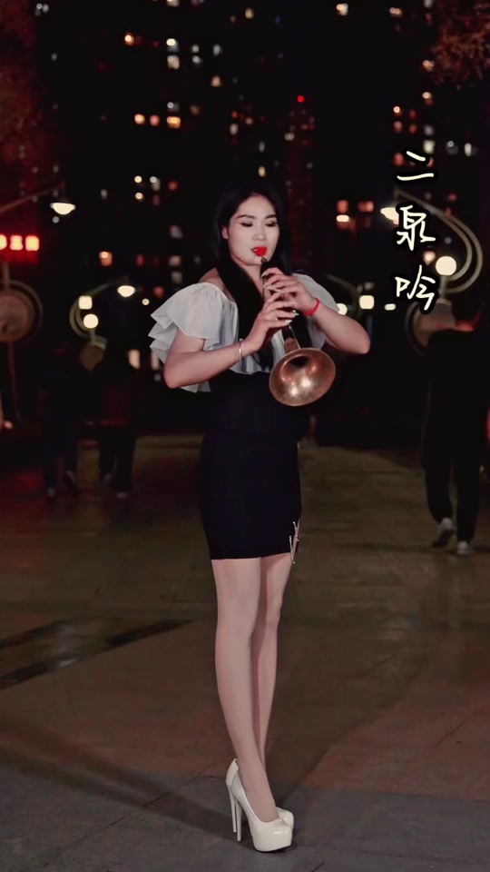 二泉吟d调唢呐伴奏_美女唢呐演奏二泉吟