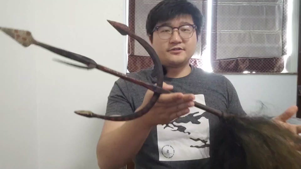 古代兵器爱好者:清代奇门兵器,五股烈焰托天叉! #冷兵器 #叉