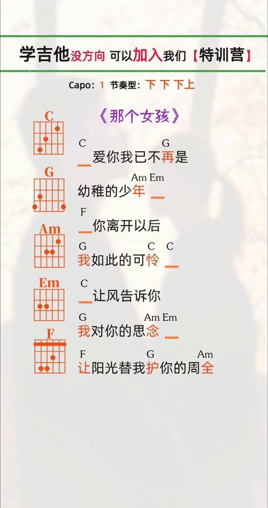 有一个姑娘李荣浩_有一个姑娘李荣浩吉他谱_有一个姑娘李荣浩歌词