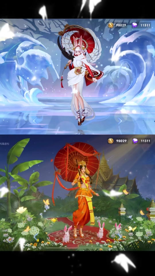 咱就是说这俩兔子啥时候能返场啊01#王者荣耀 #公孙离 #祈雪灵祝