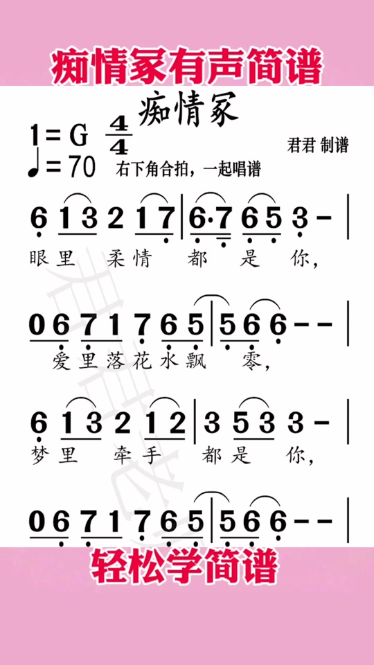 痴情冢简谱二胡 - 抖音