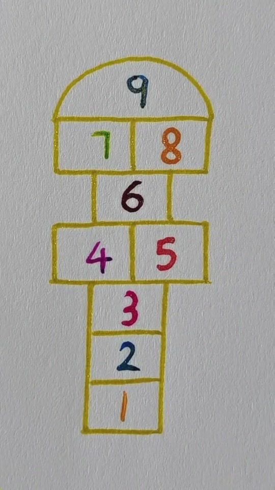 跳房子的方格怎么画