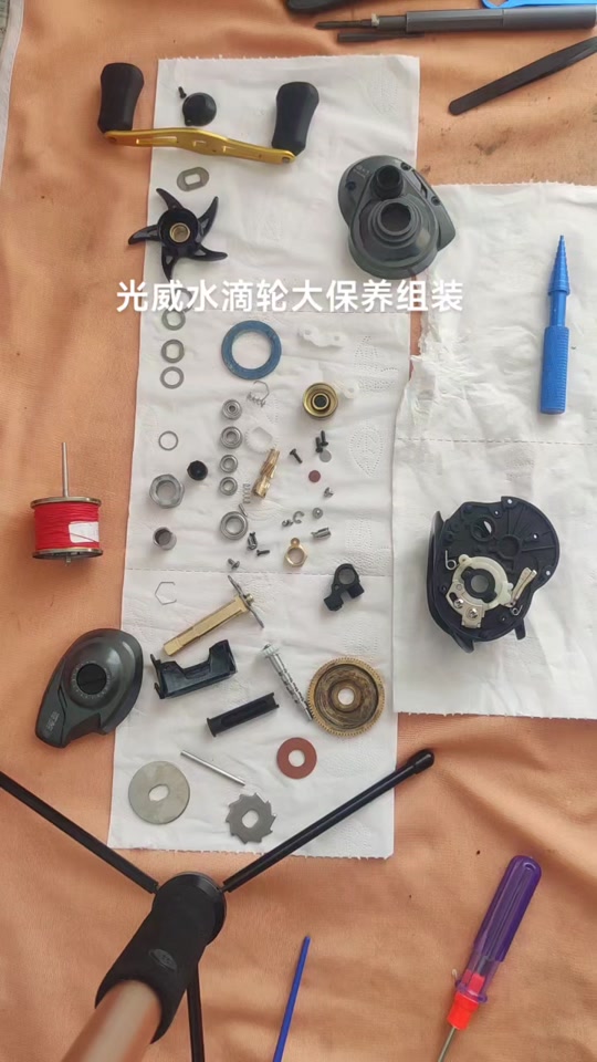 光威钓三秋炫彩版水滴轮拆解
