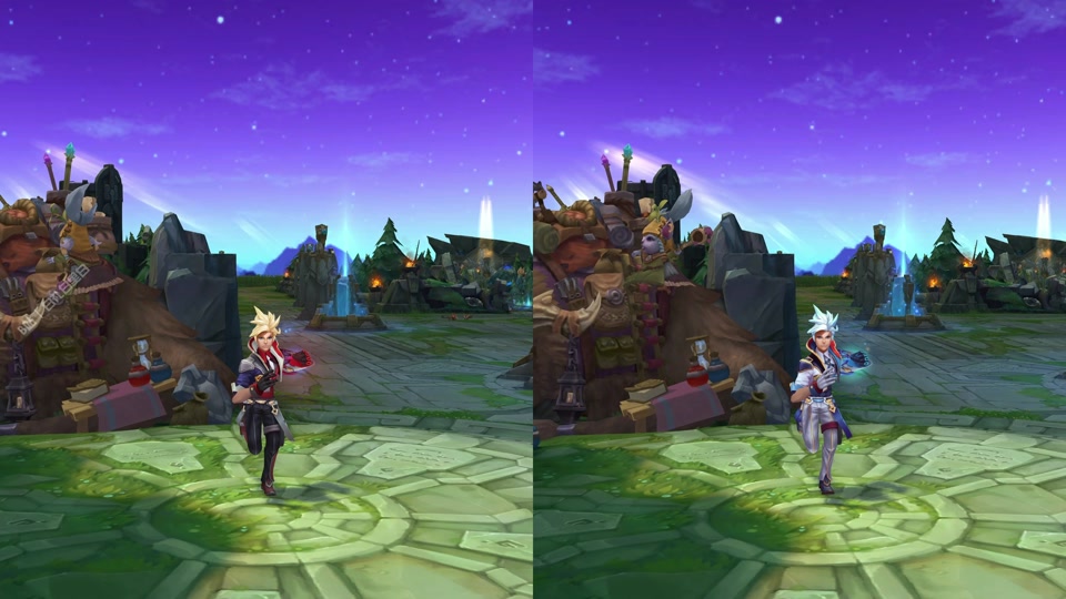 手游ez皮肤战争学院技能对比