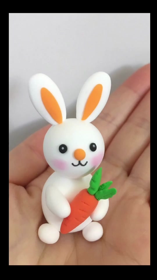 黏土手工小兔子_黏土手工小兔子教案_黏土手工小兔子教程 - 抖音