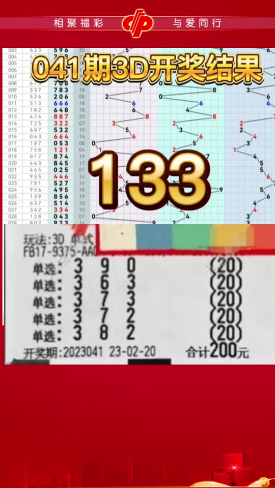 3d开奖号133的开机号是多少 - 抖音