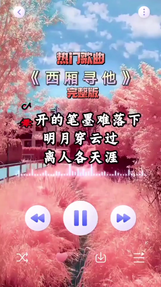 西厢小昔米歌词 - 抖音