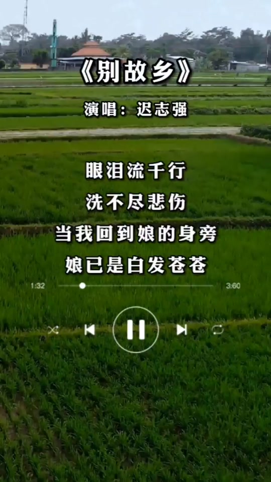 别故乡伴奏曲_迟志强歌曲别故乡原唱伴奏