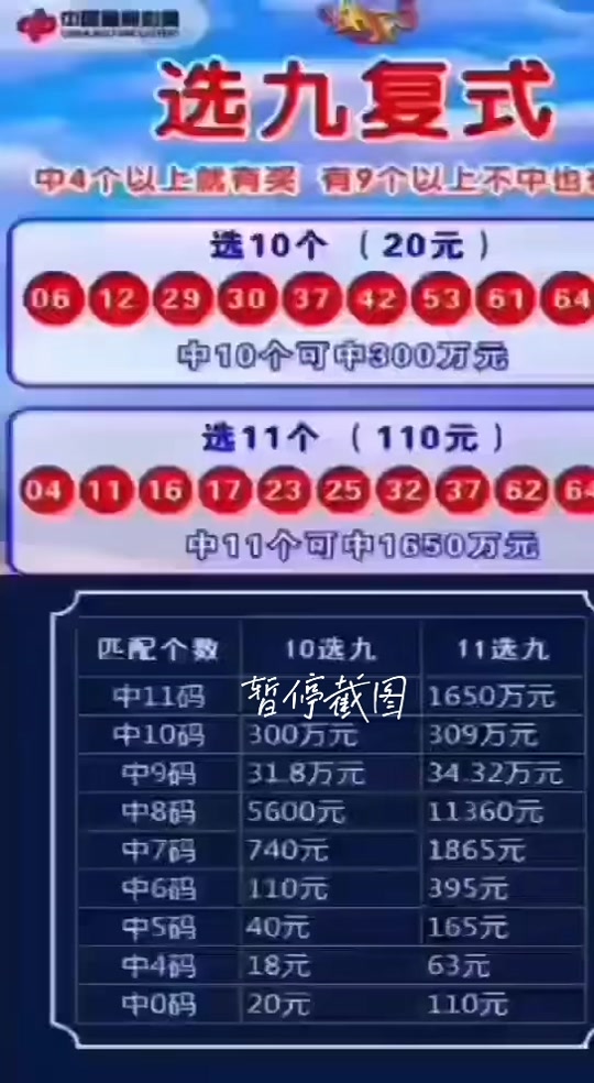 复式选五11个号能中多少 - 抖音