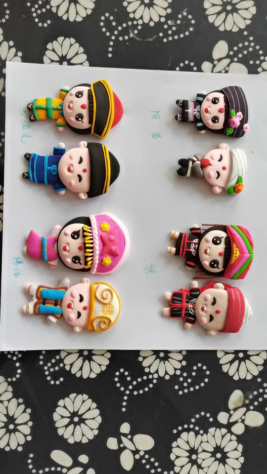 超轻粘土56个民族娃娃教程 - 抖音