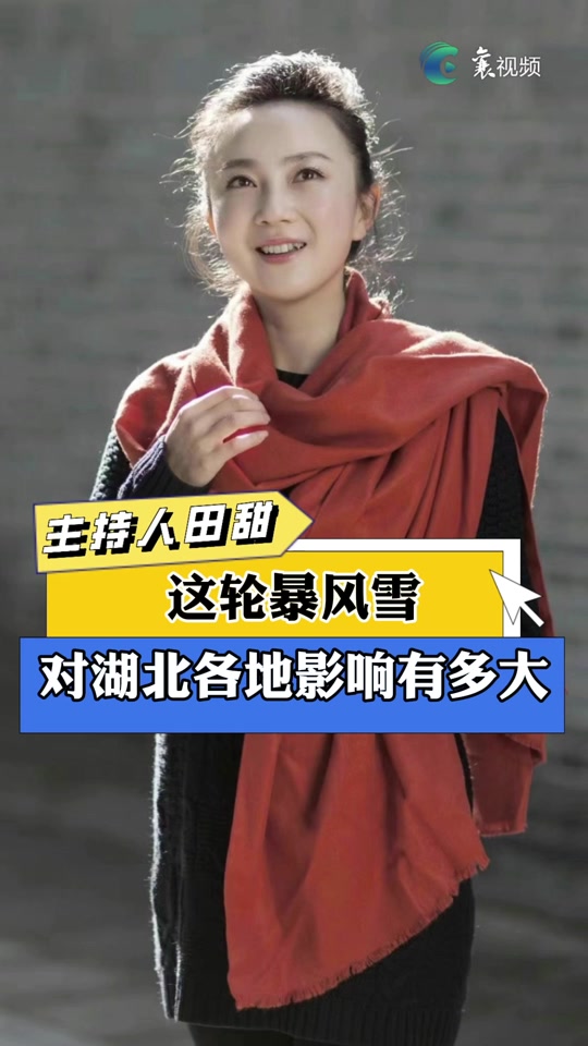 主持人田甜:湖北暴雪最新情况来啦#暴雨来袭注意防范