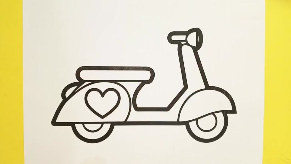 老头乐电动车简笔画