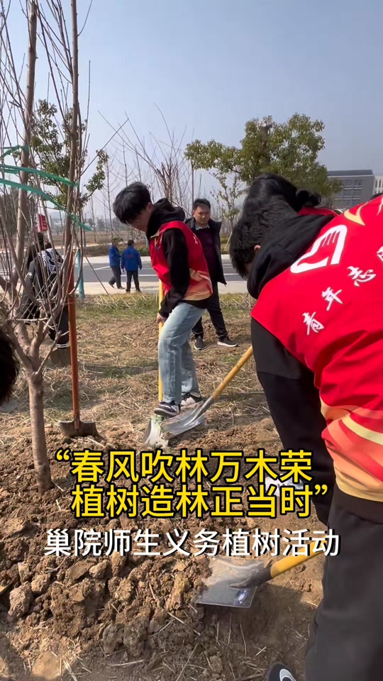 新葡的京集团350vip8888官网：“春风吹林万木荣，植树造林正当时” 巢院师生开展义务植树活动！#新葡的京集团350vip8888官网 #植树节 #春来植树正当时 #今天植树节