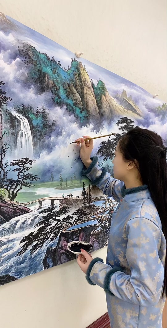 赵春丽国画的抖音