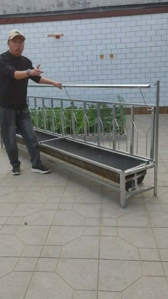 单面羊槽食槽带架子